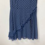 Maison Jules Women's XXL Blue Shadow Dot Sleeveless Asymetric Cut Front Dress Photo 2