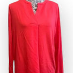 Jones New York Red Long Sleeve Tunic Top – Size L Photo 0