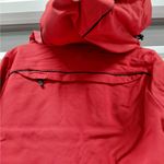 PinFin Women’s Hooded Windbreaker Alpha Jacket Size Large Red Hiking Rain Coat Photo 14