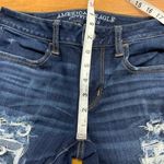 American Eagle  Ripped Super Stretch Dark Wash Denim Jeans Womens‎ Size 6 Skinny Photo 9