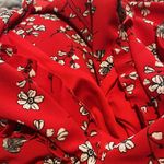 Karl Lagerfeld  Red Floral Ruffle Sleeveless Mini Dress 6 Photo 10