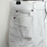 American Eagle Outfitters White Distressed Jean Shorts Size 2 Photo 3
