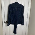 See By Chloe  georgette‎ scarf tie floral crepe navy blue blouse size 10 Photo 4