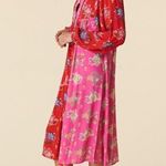 💕SPELL & THE GYPSY💕 Solstice Boho Midi Dress ~ Salsa Rose Large Red Photo 4