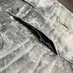 True Religion Scout Boyfriend High Rise Distressed Acid Trip Gray Jean Shorts 28 Photo 6