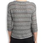 Lucky Brand  Gray & Silver Marissa Quarter Sleeve Sweater Photo 1