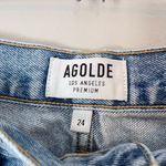 AGOLDE Parker Vintage Cut Off Distressed Button Fly Denim Shorts Swapmeet 24 Photo 3