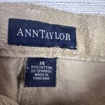 Ann Taylor Women’s Corduroy Paisley Print Pants Khaki High Rise Straight Size 14 Photo 6