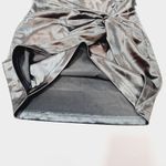 superdown Samara Knot Mini Skirt in Silver Photo 3