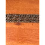 Silver Tone Mesh Chain Bracelet With Purple Bead Extender with Lobster Clasp Photo 10