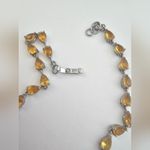 Citrine Silver 925 Teardrop Lariat Necklace Yellow Photo 2