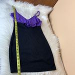 Silence + Noise Purple & Black Flutter Collar BodyCon Dress Size XS Photo 6