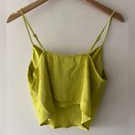 ZARA Satin Lime Green Cowl Neck Going Out Top Photo 4