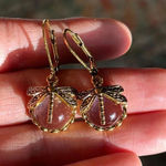 Dragonfly Faux Crystal Earrings in light purple Gold Photo 2