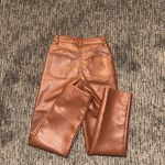 Wilfred Aritzia Melina Brown Leather Pants Photo 5