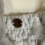 Free People  One White Lace Crochet Bralette‎ Crop Top M/M Strappy Back Photo 1