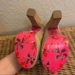 Betsey Johnson Nude Leather Bow Heels Floral Sole Size 6 Photo 7