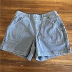 Spanx  Stretch Twill Shorts 5" 20358R Pull On Hazy Gray Blue Size M Photo 3