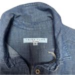 Trina Turk  Rosetta Frayed Denim Chambray Shirtdress Size 4 Photo 3