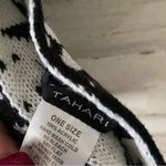 Tahari NWT  Black Knit Beanie and Scarf Set Photo 2