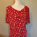 R & K Career Dress Womens 16 Used Career Red Purple Photo 3