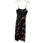 American Eagle Outfitters Floral Maxi Dress Spaghetti Strap Black size 4 Photo 7