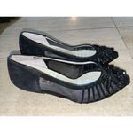 Tiffany Italy Beaded Mesh Pumps US 5.5 Japan 21.5 E Black‎ Velvet Black Photo 1