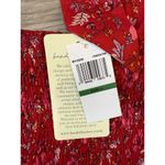 Band of the Free Joelle Crimson Floral Smocked Top Boho Puff Sleeve Smocked L Red Size L Photo 4