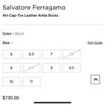 Salvatore Ferragamo Msrp$730 Booties W/ Gold signa Photo 12