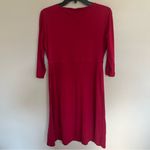 Horny Toad  Rosalinda Dress Size Medium Red Organic Cotton Blend Ruched Midi Photo 11