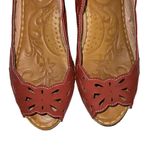 Patrizia by Spring Step Red Wedge Cutout Buckle Strap Sandals D Photo 5