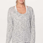 Lululemon Meant To Move Long Sleeve in Tiger Space Dye Black White Size 4 Photo 0