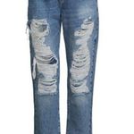 Good American NWT  Good Boy Distressed Straight Leg Rigid Jeans sz 10 Light Wash Photo 11