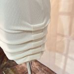 IRO Aurora white one sleeve ribbed bodycon mini dress size xxs Photo 8