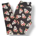 Charlie's Project Black Leggings with Skull and Floral Design Size undefined Photo 0