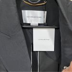 Victoria Beckham NWT  Crepe blazer size UK 6 US2 black long wool women’s Photo 4