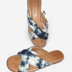 Madewell  Blue and white Tie-Dye Skylar Women's Sandals slides boho 7.5 Photo 0