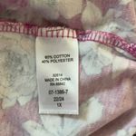 Woman Within  Floral Purple Women's Top w/Shoulder Detail P2P 26-29” SIZE 1X Photo 2