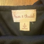 Hem & Thread  jumpsuit Large Black Cropped Ruffle top Elastic Waist with Tie Photo 3