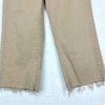 Judy Blue  Garment Dyed Crop Wide Leg Jeans Size 9/29 Khaki Stretch Raw Hem Photo 6