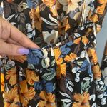 SheIn  Black & Orange Multicolor Floral Open Back High Neck Dress Women Sz XS Photo 6