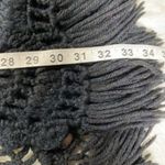 Hand Knit Crochet Knit Navy Blue Shawl Cardigan Cape Poncho Size M Photo 6