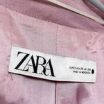 ZARA  Pale Pink One Button Blazer Linen Blend Suit Jacket Women’s Size XS Photo 8