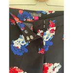 Vince Camuto  Womens Traveling Bloom Floral Pants Sz 4 Black Red Boho Effortless Photo 2
