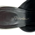 3.1 Phillip Lim Clear Plexi Heel Black Leather Square Toe Mules Size 36.5 Clogs Photo 6