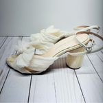 Loeffler Randall  Camellia Pleated Bow Sandal in Pearl Size 8.5B Photo 6