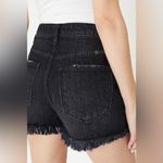 KanCan Wayne black raw hem high rise distressed shorts 11/29 NWT Black Photo 1