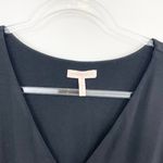 Rebecca Taylor Black V Neck Modal Midi Dress Photo 3