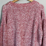 Everly Anthropologie Cable Knit Crew Neck Pullover Sweater Women Medium Red Cozy Photo 8