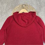 Eileen Fisher Cardigan Nubby Knit Sweater Hooded Front Zip Longsleeve in Red M Photo 6